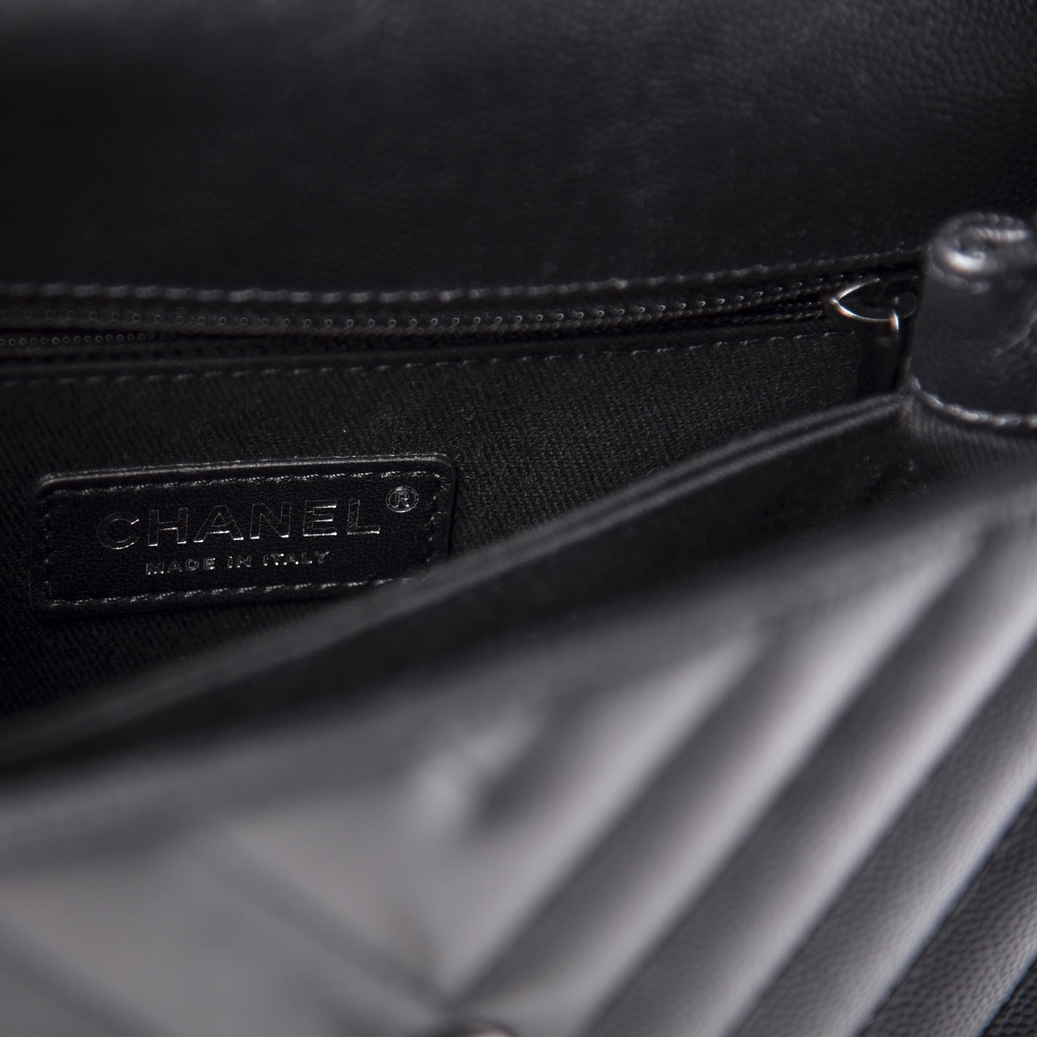 Chanel Caviar Chevron Quilted Mini Coco Handle Flap So Black 8 of 11