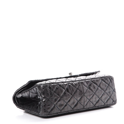 Chanel Metallic Calfskin Striped 2.55 Reissue 226 Flap Black 3 of 14