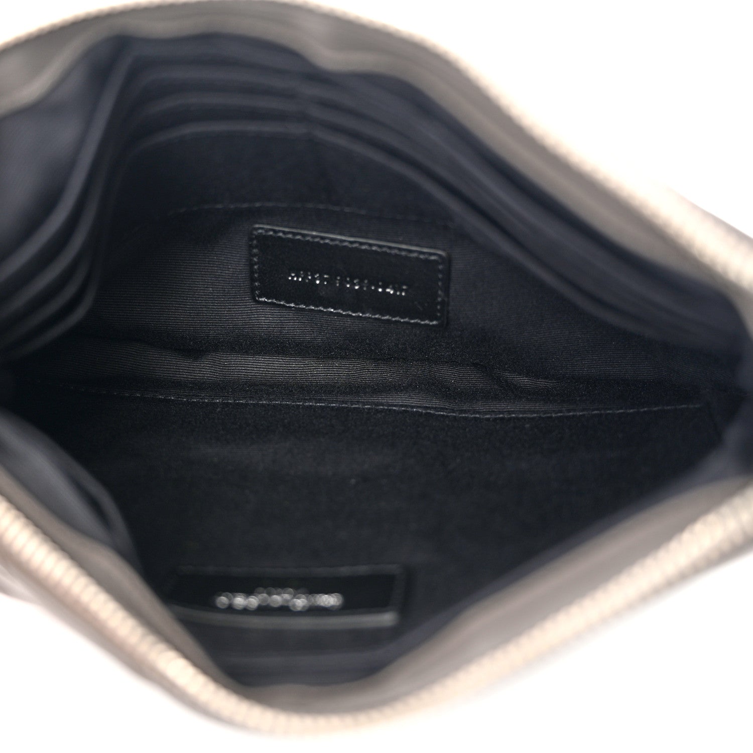 Saint Laurent Calfskin Matelasse Chevron Monogram A5 Wristlet Earth 5 of 7