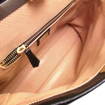 Fendi Goatskin Large Peekaboo Iconic Satchel Black 6 of 11