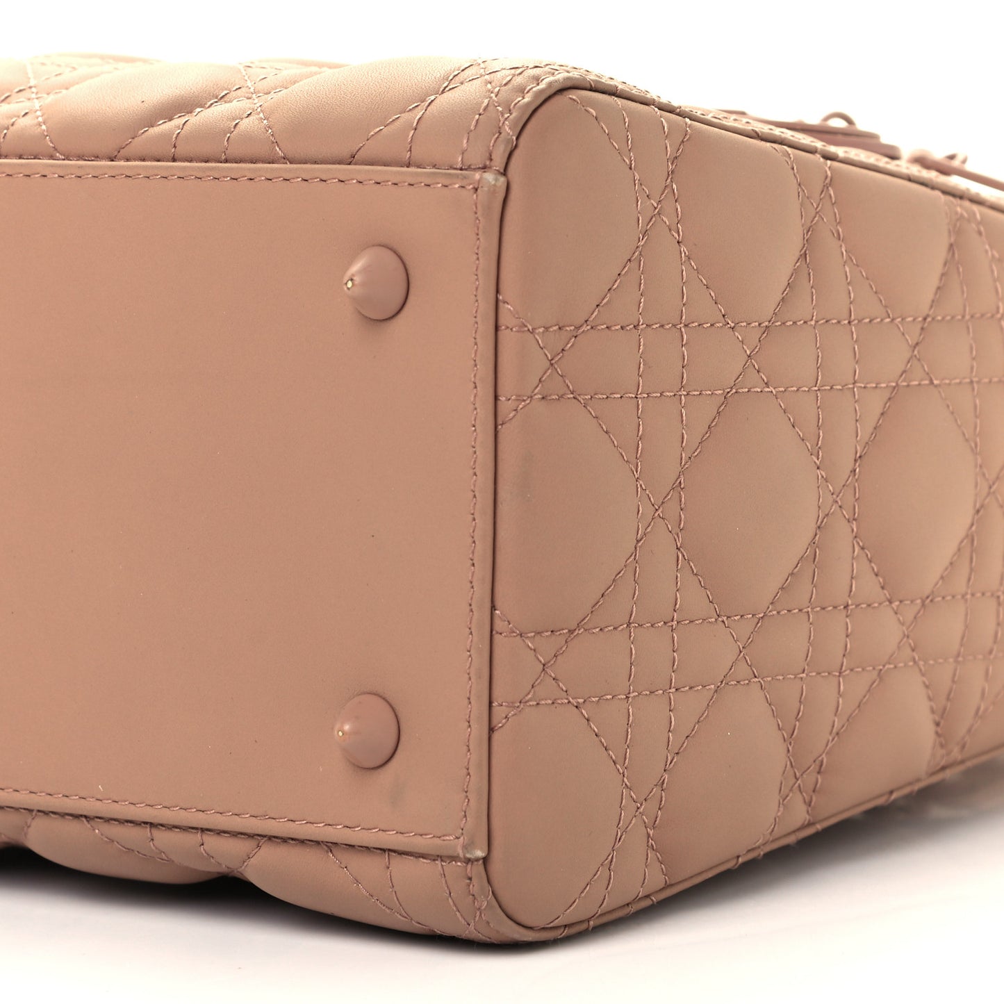 Ultra Matte Calfskin Cannage Medium Lady Dior Beige