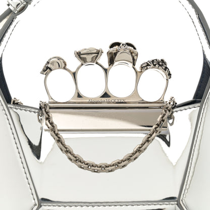 Alexander McQueen Metallic Jeweled Mini Hobo Bag Silver 8 of 10