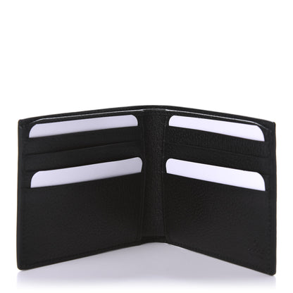 Gucci Textured Dollar Calfskin Nylon Gucci Stripe New Web Bi-Fold Wallet Black Ecru Verde Rosso 5 of 7