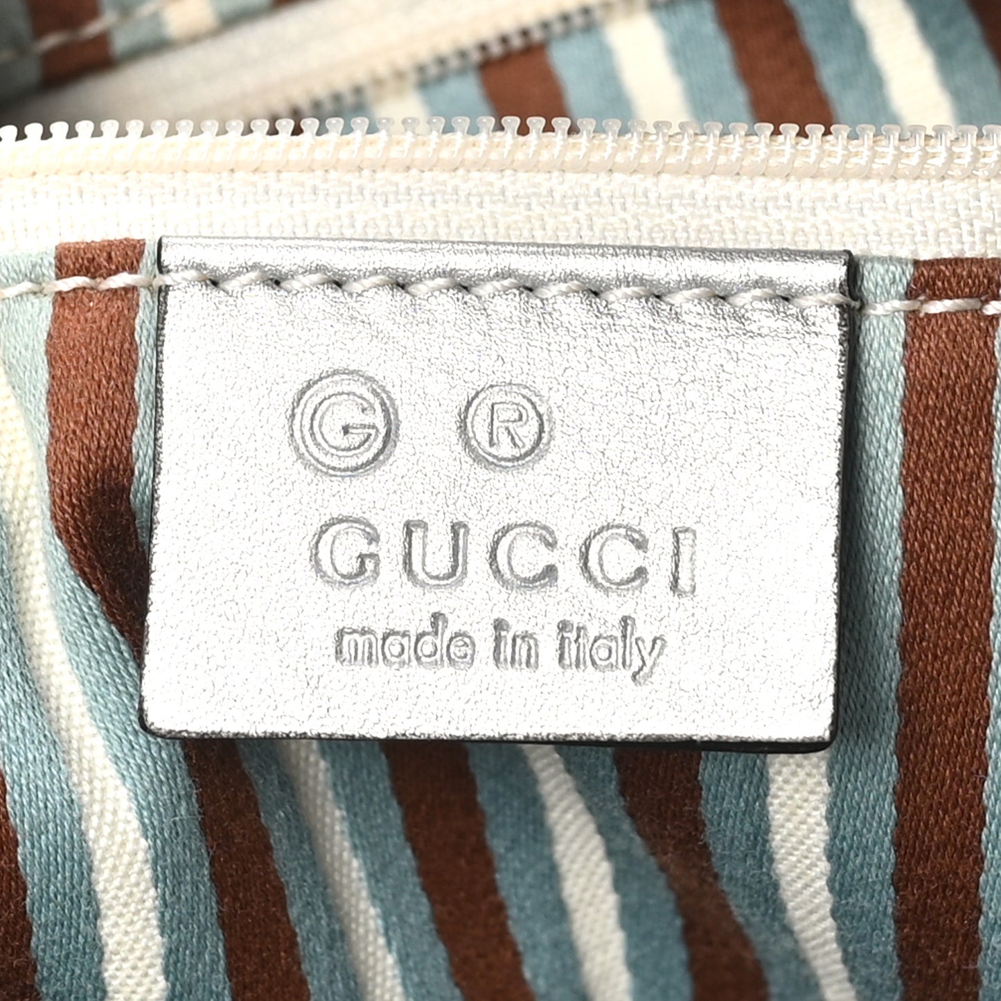 Monogram Tote Bag Silver