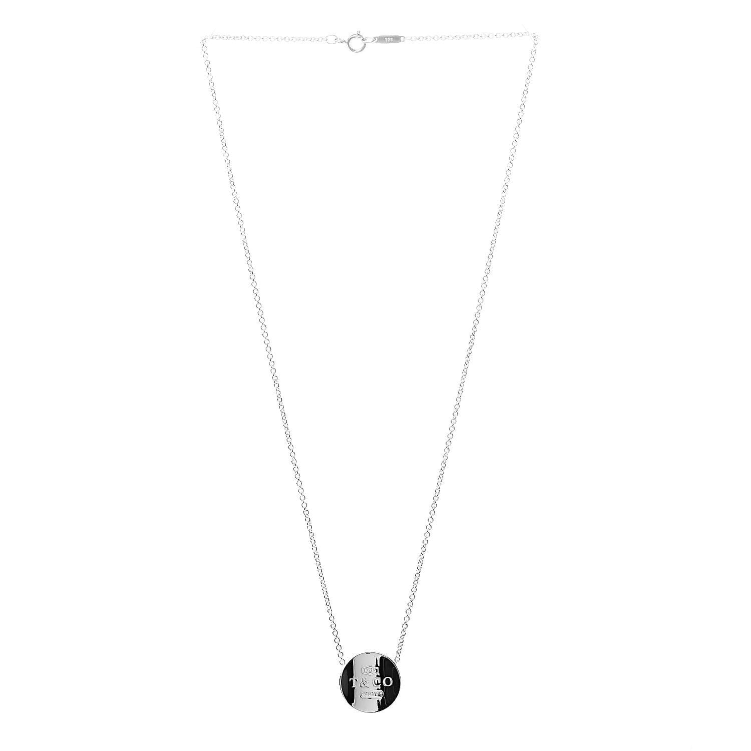 Tiffany Sterling Silver Round 1837 Pendant Necklace 3 of 6