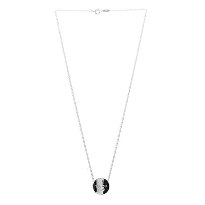 Tiffany Sterling Silver Round 1837 Pendant Necklace 3 of 6
