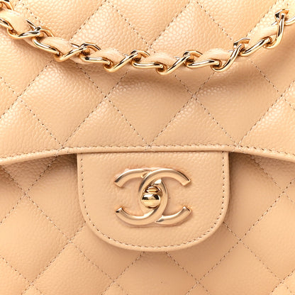 Chanel Caviar Quilted Jumbo Double Flap Light Beige 9 of 12