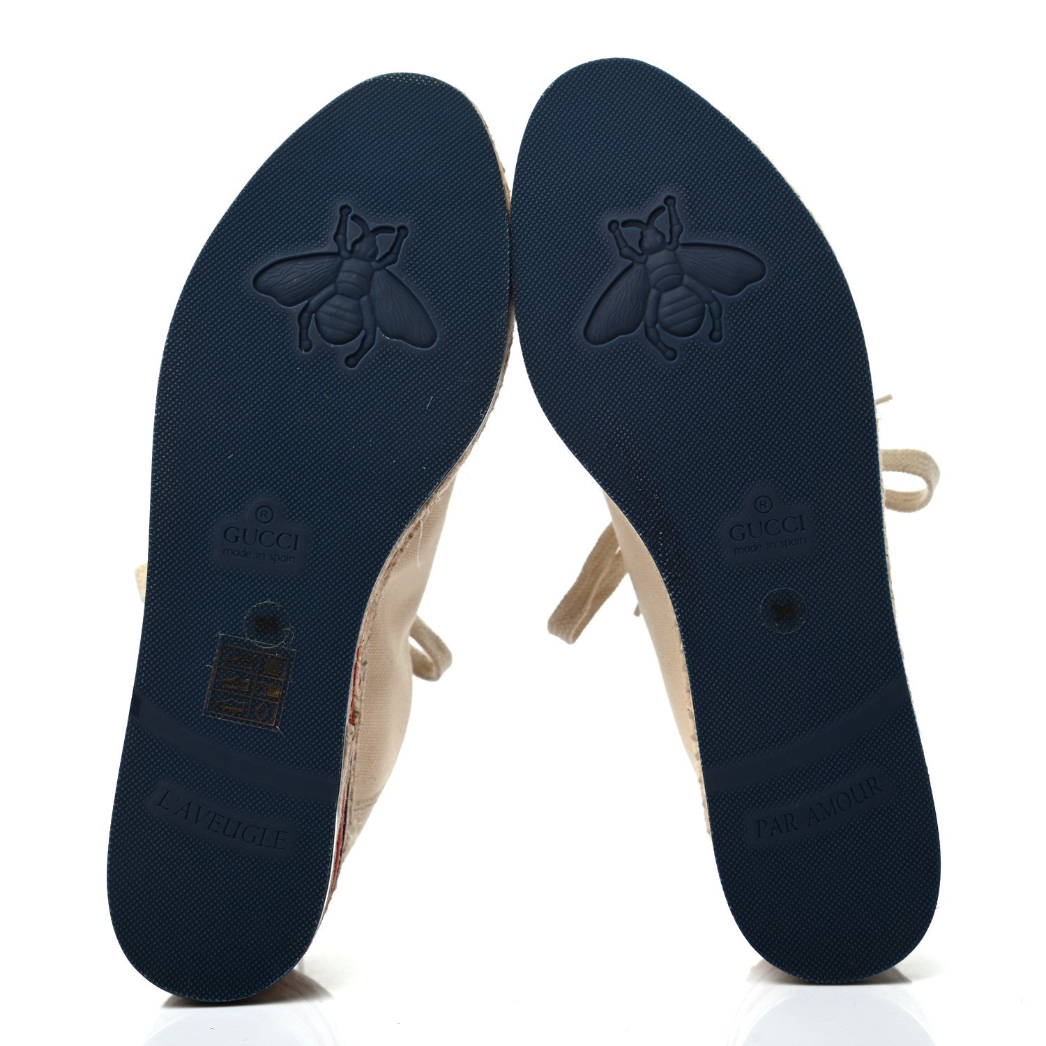 Gucci Canvas Logo Lace-Up Platform Espadrilles 36 Greggio Grege 5 of 7