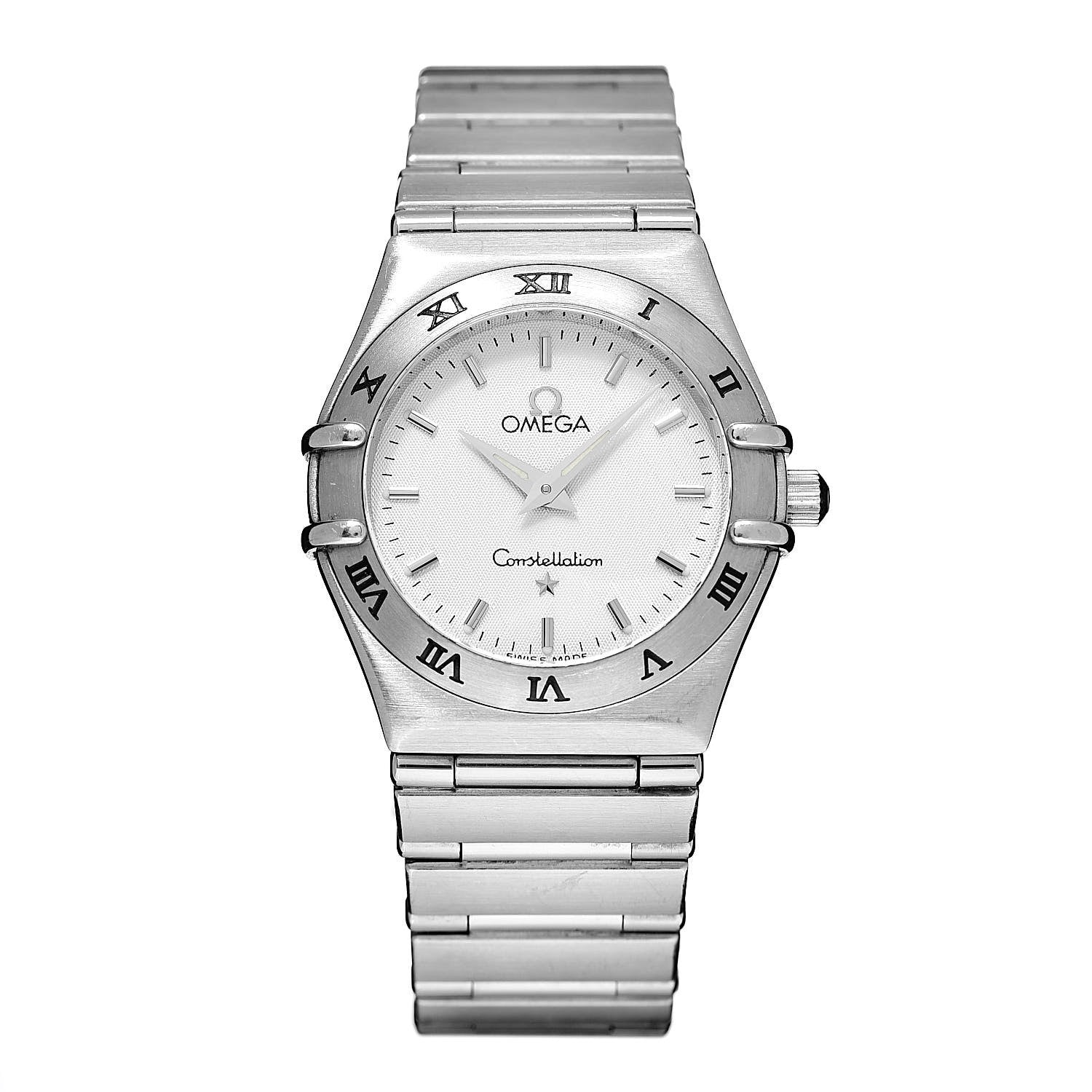 Omega Stainless Steel 25mm Constellation Quartz Watch White 1572.30 1 of 6