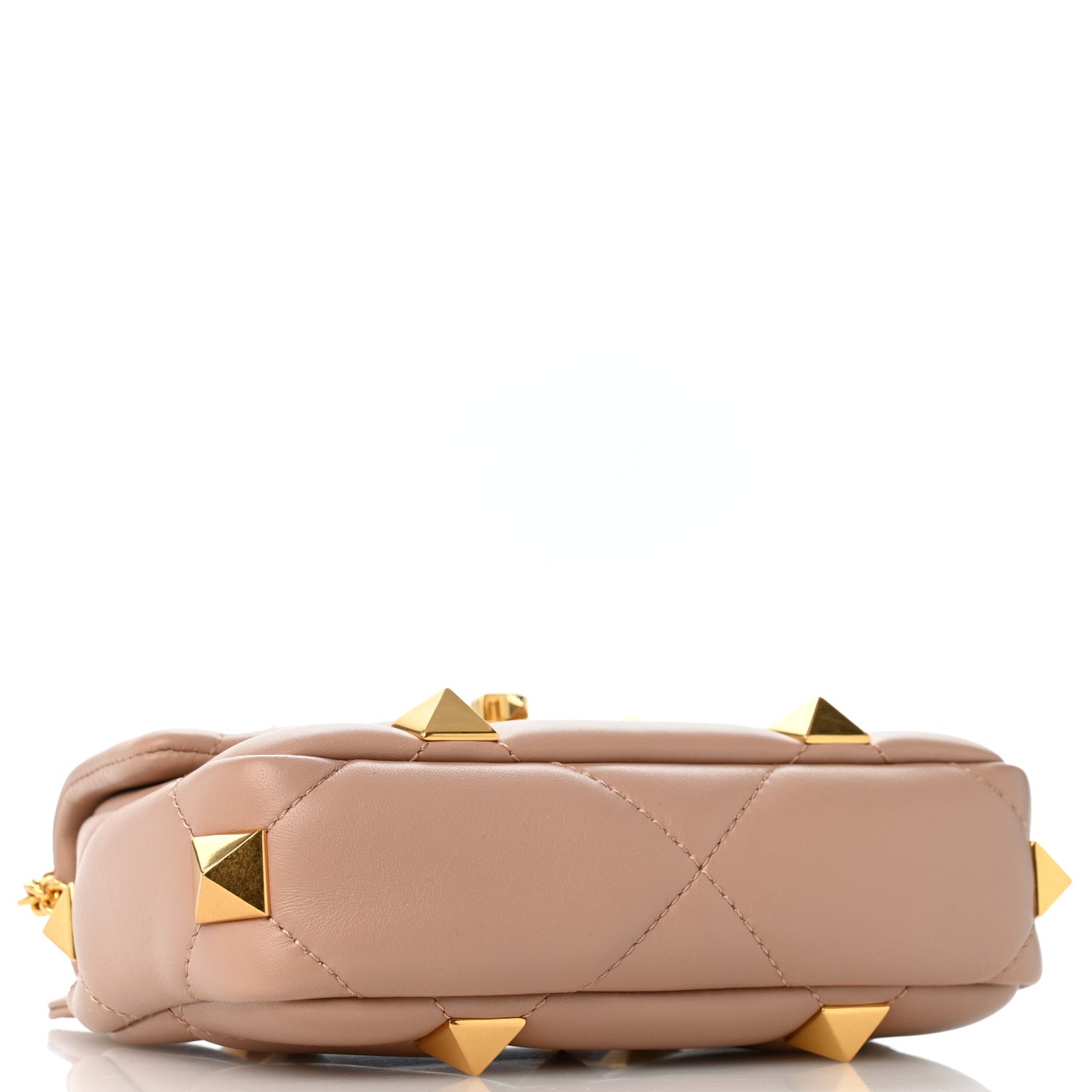 Nappa Small Roman Stud Shoulder Bag Rose Cannelle