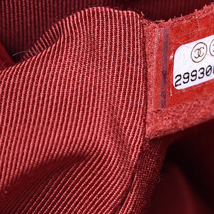 Chanel Lambskin Quilted Chain Drawstring Bag Red 7 of 10