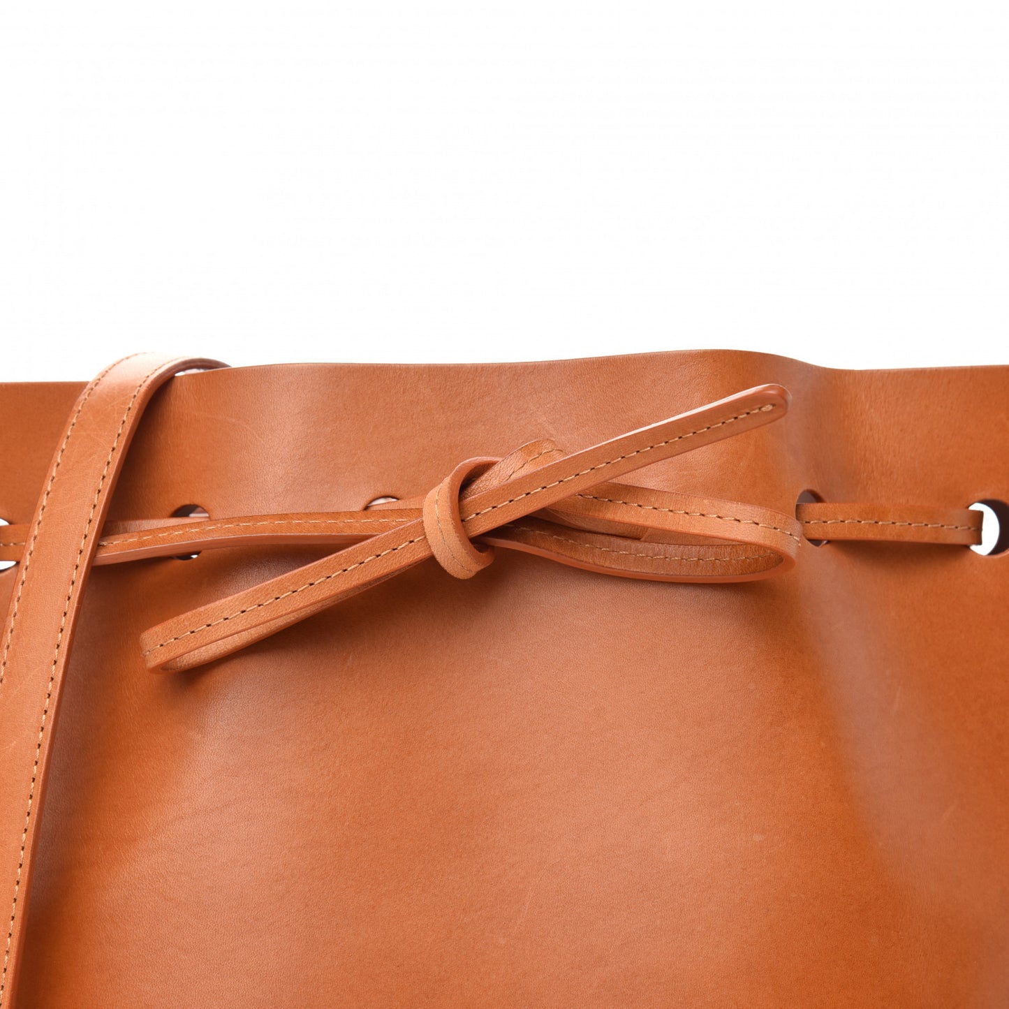 Calfskin Mini Bucket Bag Cammello Rosa