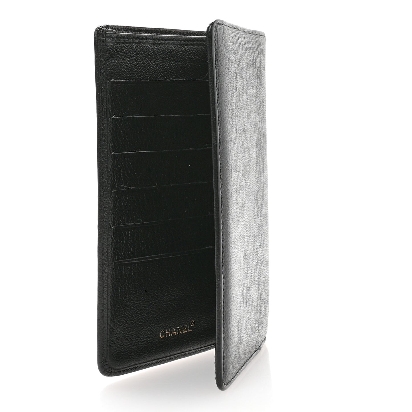 Goatskin Yen Wallet Black