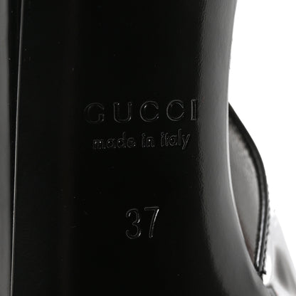 Gucci Vernice Crystal Nappa Charlotte Marina Slingback Pumps 37 Black 7 of 10