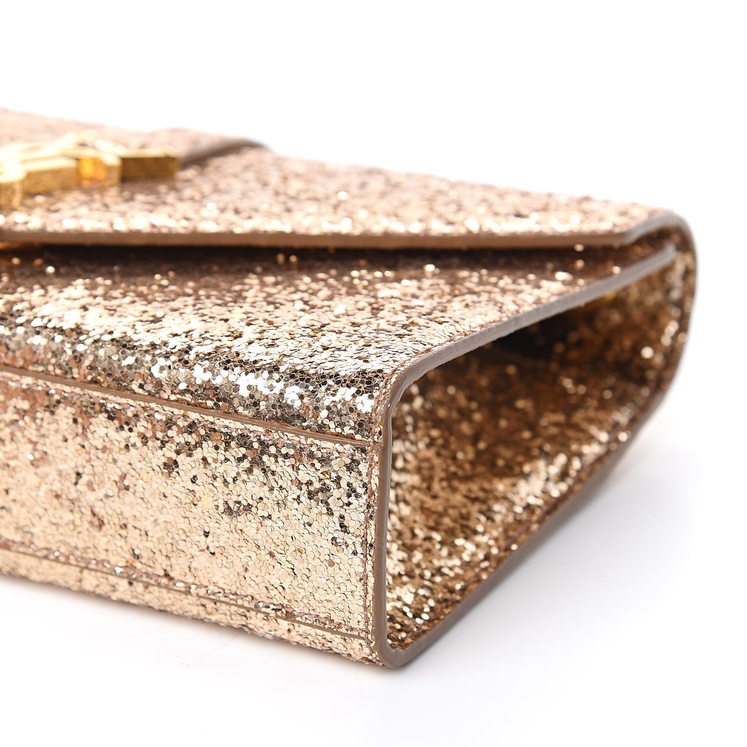 Saint Laurent Glitter Monogram Galactica Satchel Gold 8 of 13