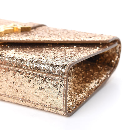Saint Laurent Glitter Monogram Galactica Satchel Gold 8 of 13