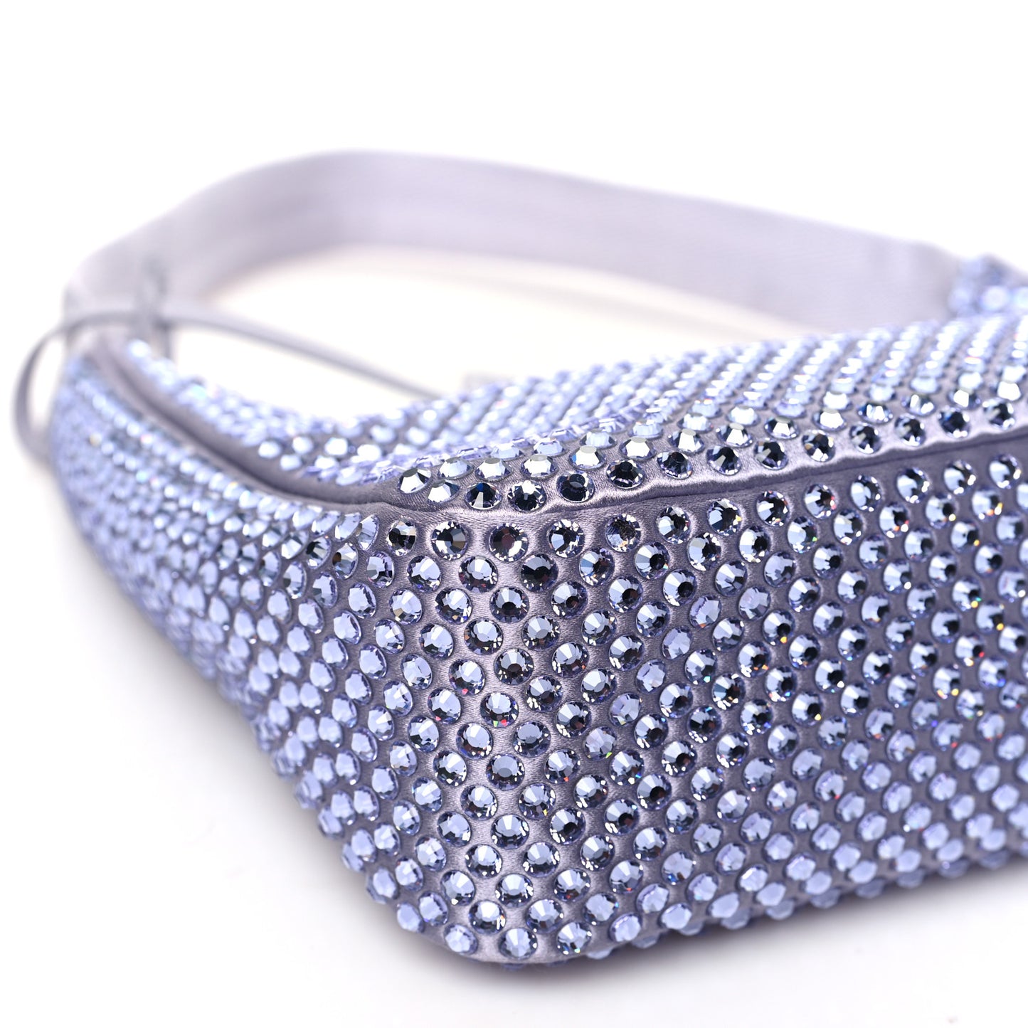 Satin Crystal Mini Re-Edition 2000 Bag Glicine