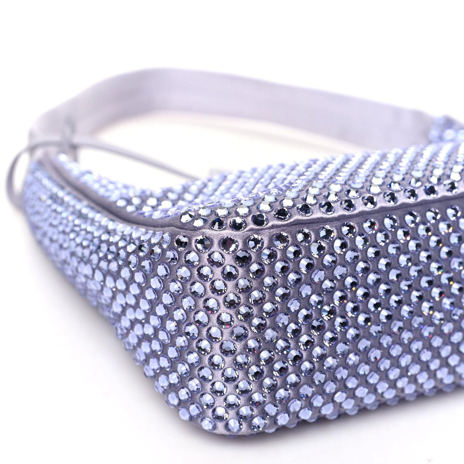 Prada Satin Crystal Mini Re-Edition 2000 Bag Glicine 9 of 10
