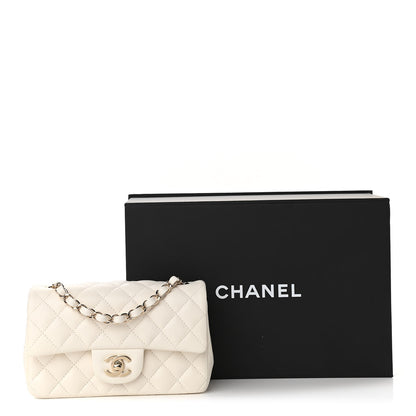 Chanel Lambskin Quilted Mini Rectangular Flap White 11 of 11