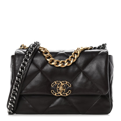 Chanel Lambskin Quilted Medium Chanel 19 Flap Dark Brown 1 of 10