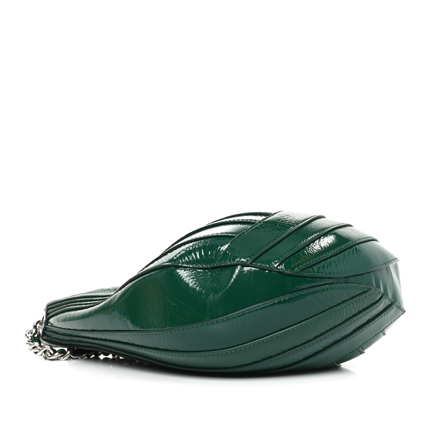 Crumpled Patent Droplet Hobo Green