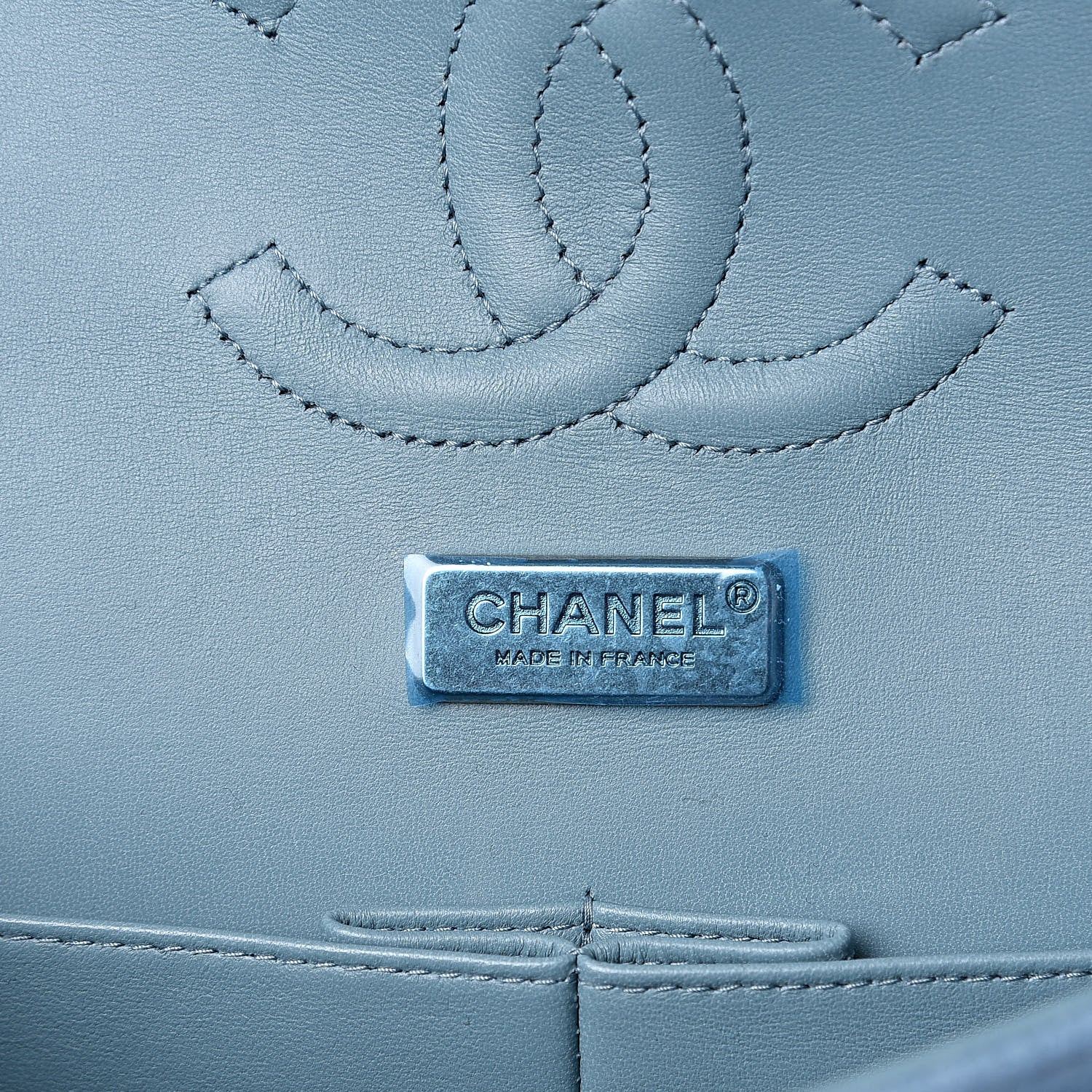 Chanel Felt Flower Embroidered Medium Double Flap Blue Multicolor 6 of 13