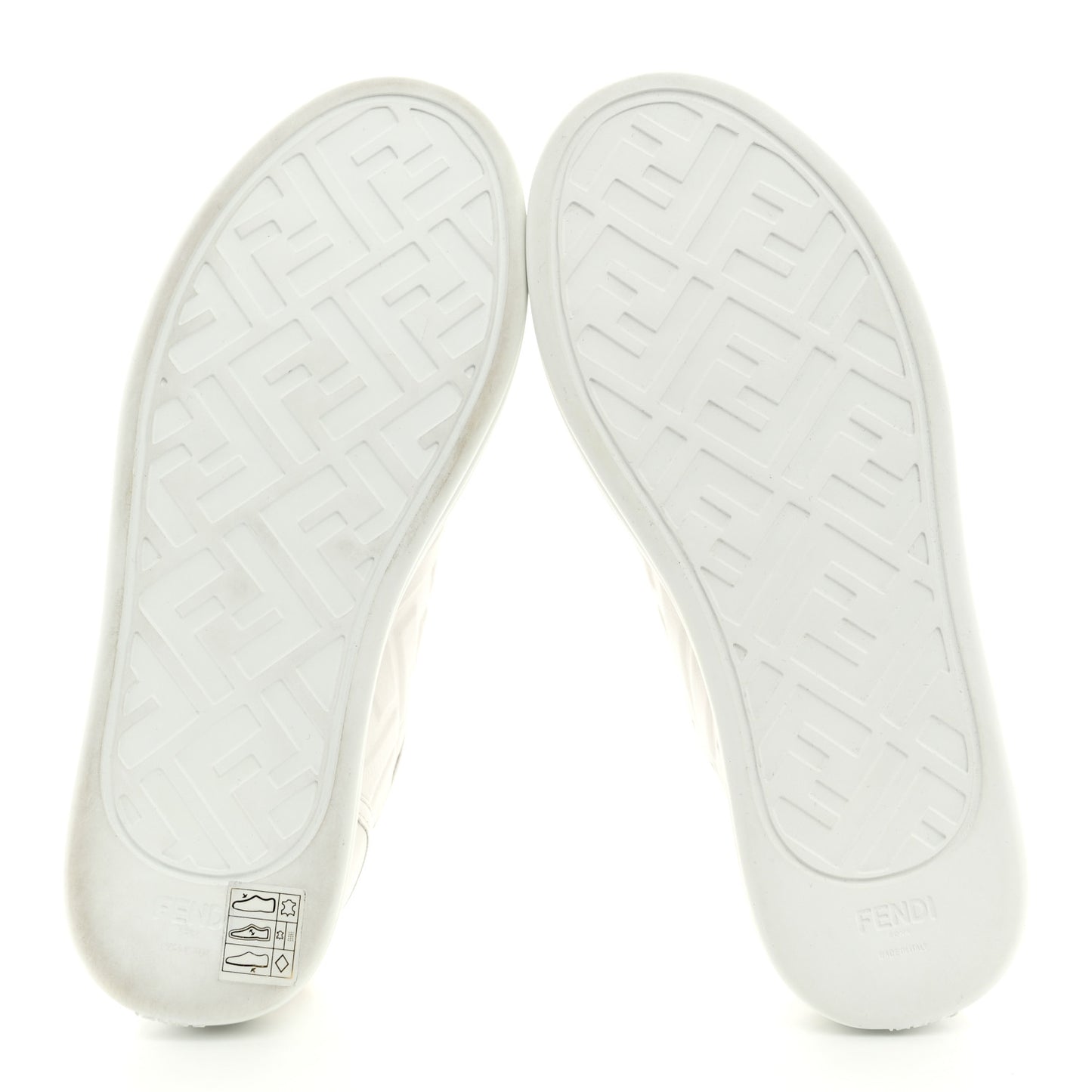 Nappa FF Embossed Rise Low Top Sneakers 36 White
