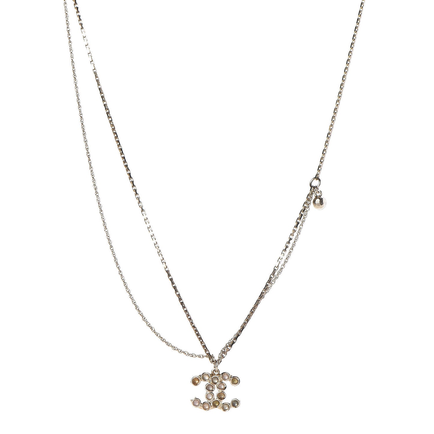Crystal CC Multi Necklace Gold