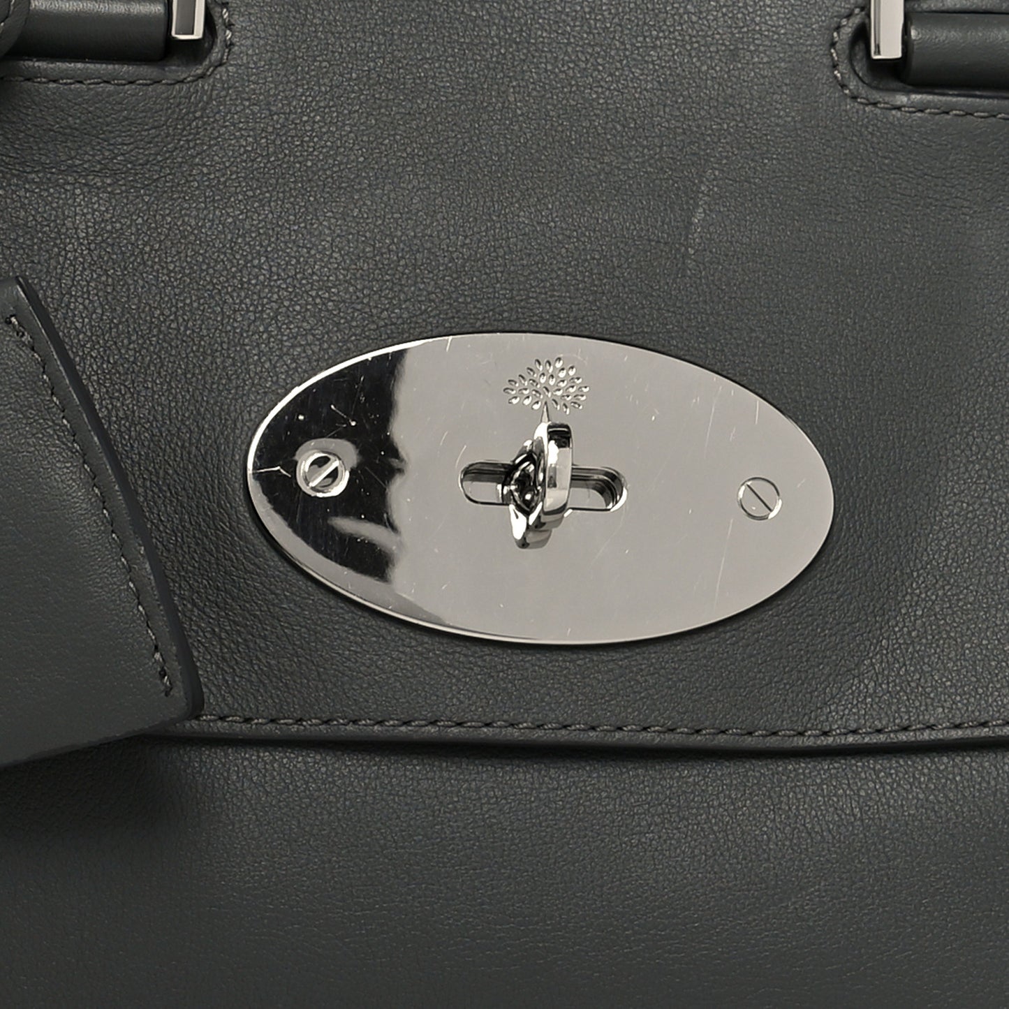Glossy Goatskin Medium Del Rey Satchel Black
