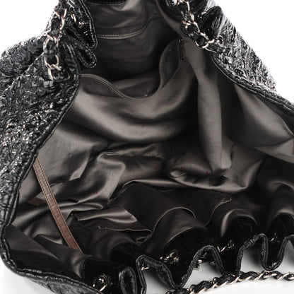 Chanel Vinyl Graphic Edge Tote Black 5 of 10
