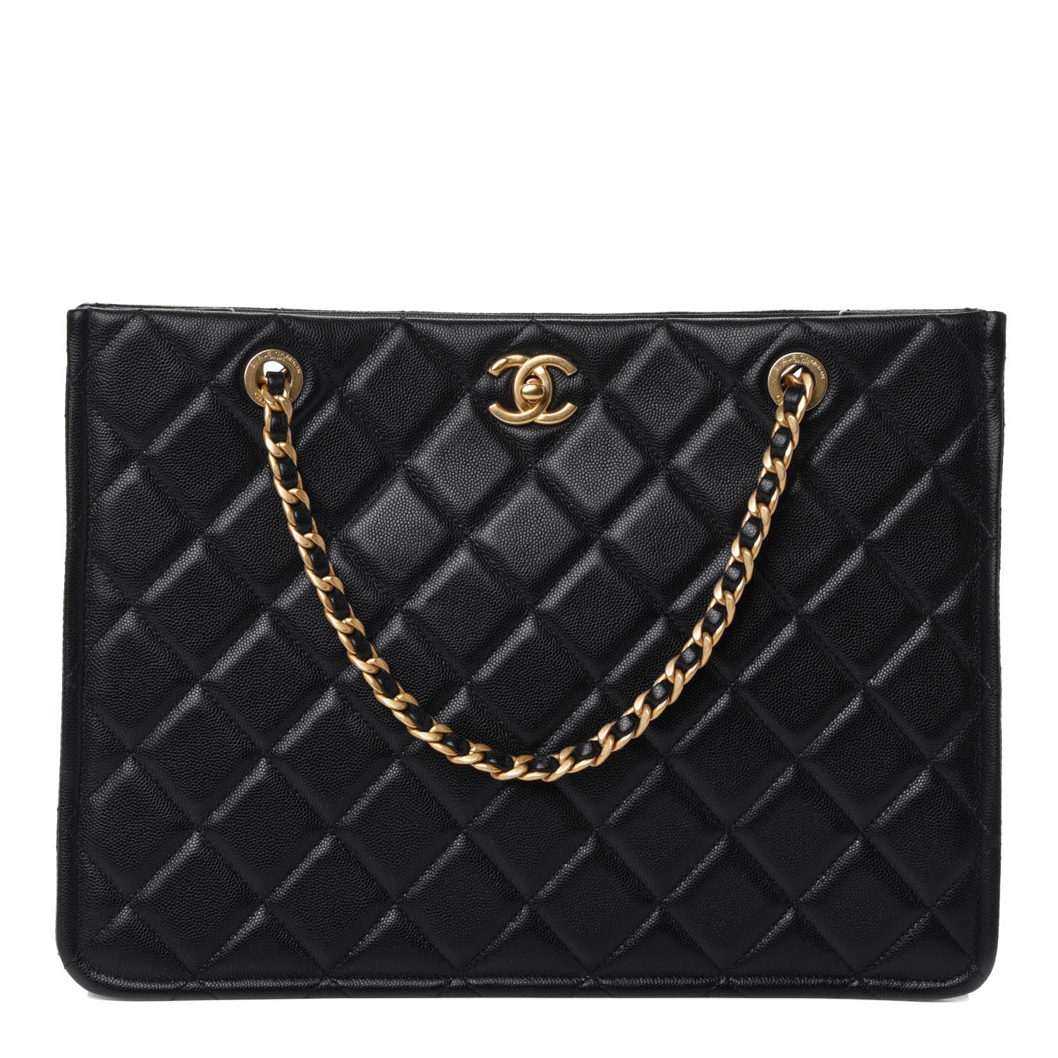 Chanel Caviar Quilted Sweet Classic Shopping Tote Black 1 of 4