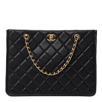 Chanel Caviar Quilted Sweet Classic Shopping Tote Black 1 of 4