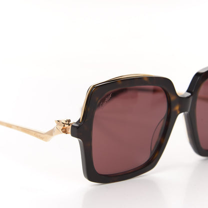 Cartier Metal Panthère de Square Sunglasses CT0117S Tortoise 5 of 8