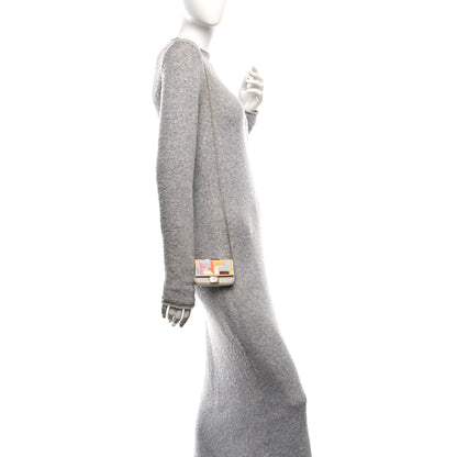 Fendi Kuban Canvas FF Embroidered Nano Baguette Charm Grezzo Multicolor 3 of 17