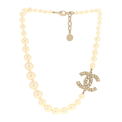 Chanel Pearl CC 100th Anniversary Necklace Light Gold 3 of 5