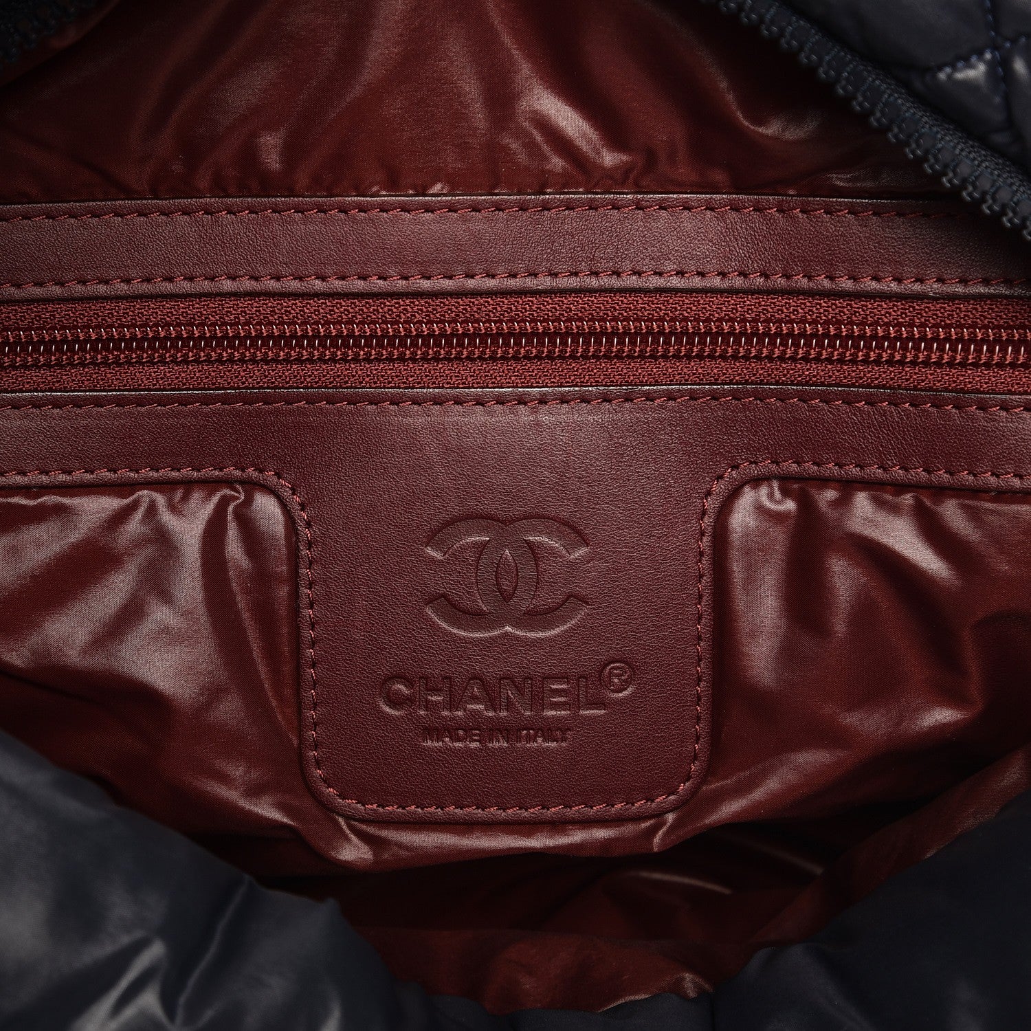 Chanel Nylon Quilted Coco Cocoon Hobo Dark Blue 6 of 10
