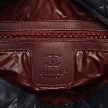 Chanel Nylon Quilted Coco Cocoon Hobo Dark Blue 6 of 10
