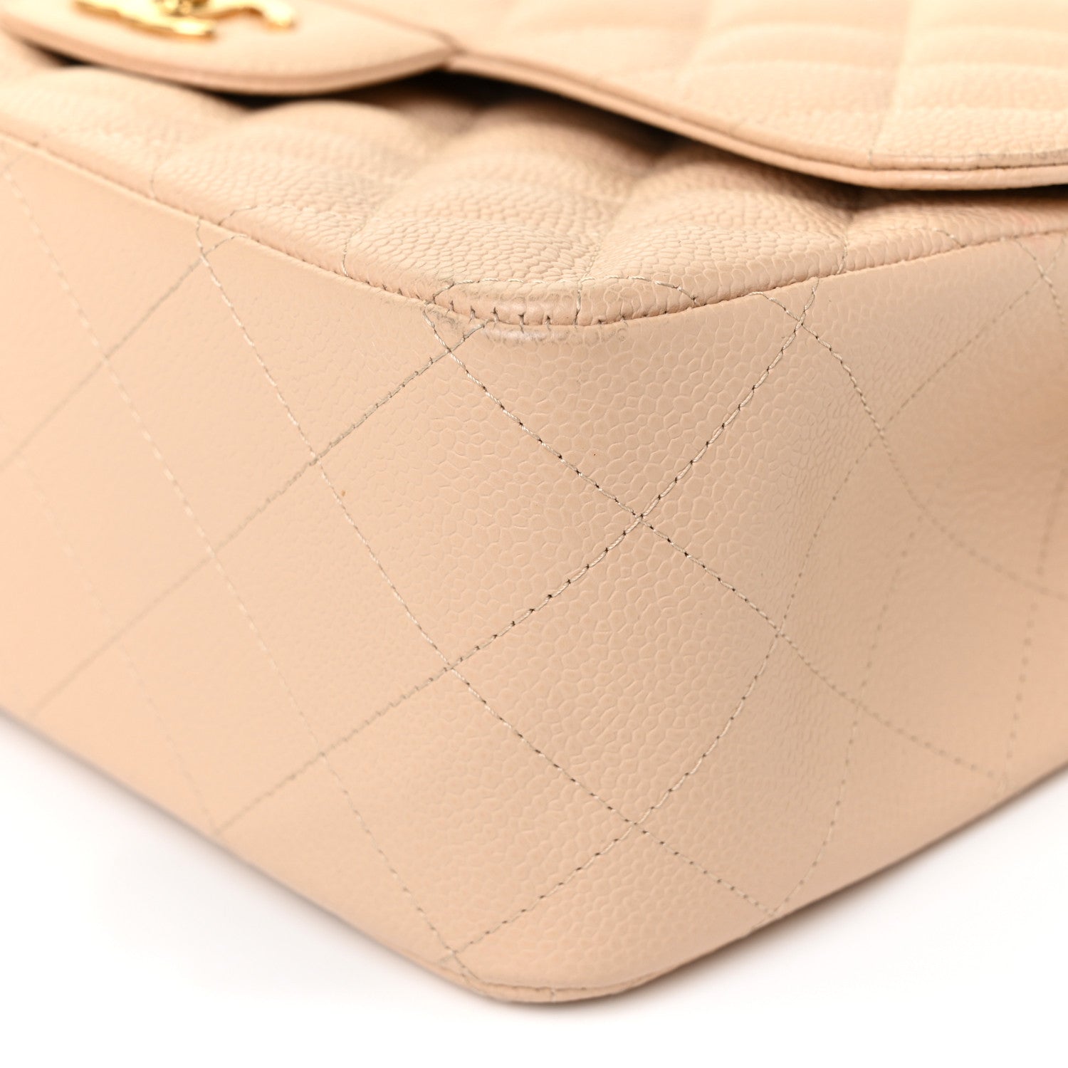 Chanel Caviar Quilted Jumbo Double Flap Beige Clair 11 of 16