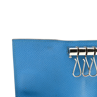Hermes Epsom Bearn Multicles 4 Key Holder Bleu Zanzibar 10 of 11