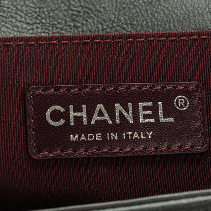 Chanel Calfskin Double Stitch Medium Boy Flap Grey 6 of 7