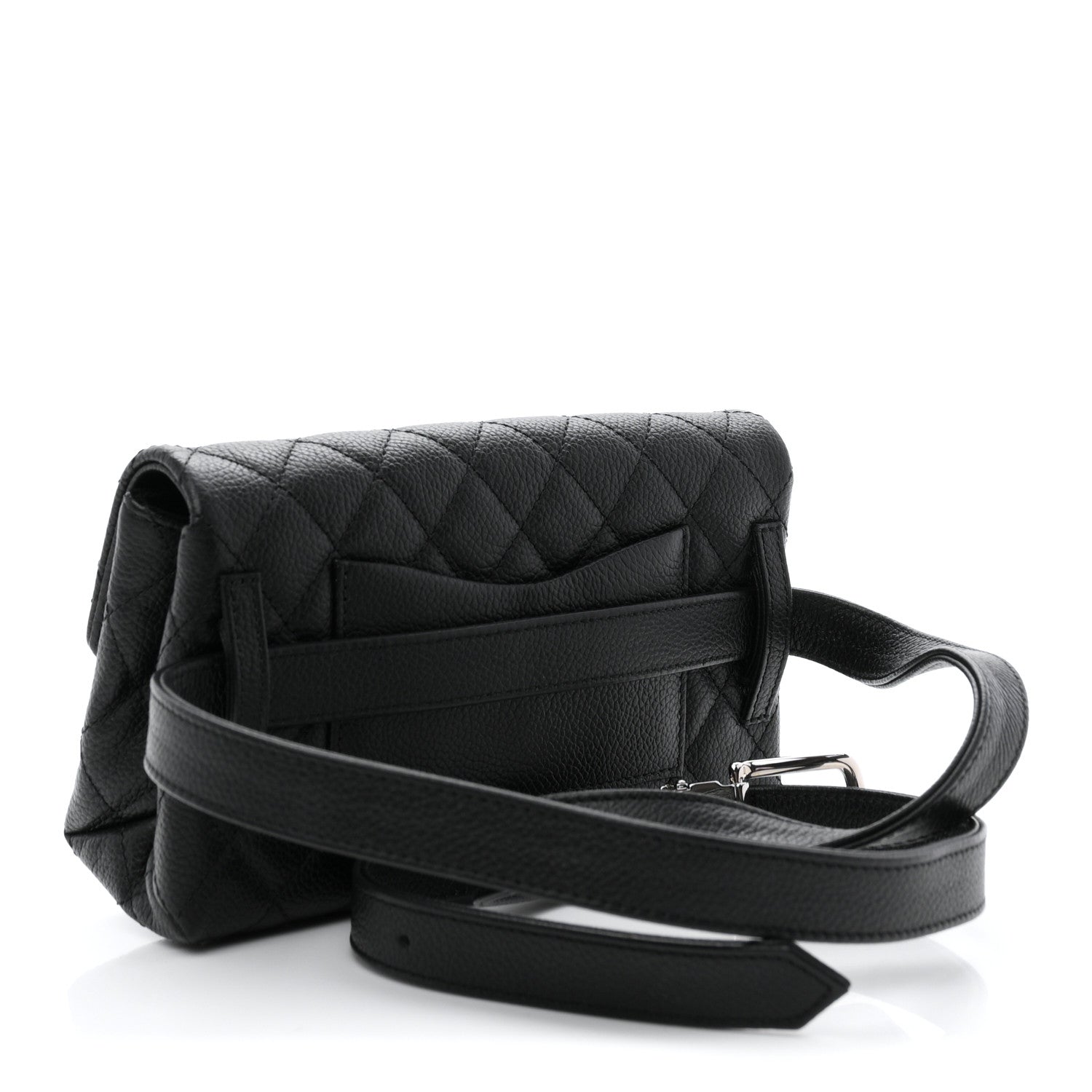 Chanel Grained Calfskin Quilted 2.55 Reissue Flap Belt Bag Clutch Black 3 of 11