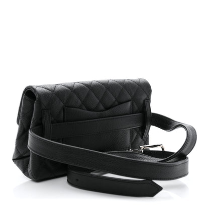 Chanel Grained Calfskin Quilted 2.55 Reissue Flap Belt Bag Clutch Black 3 of 11