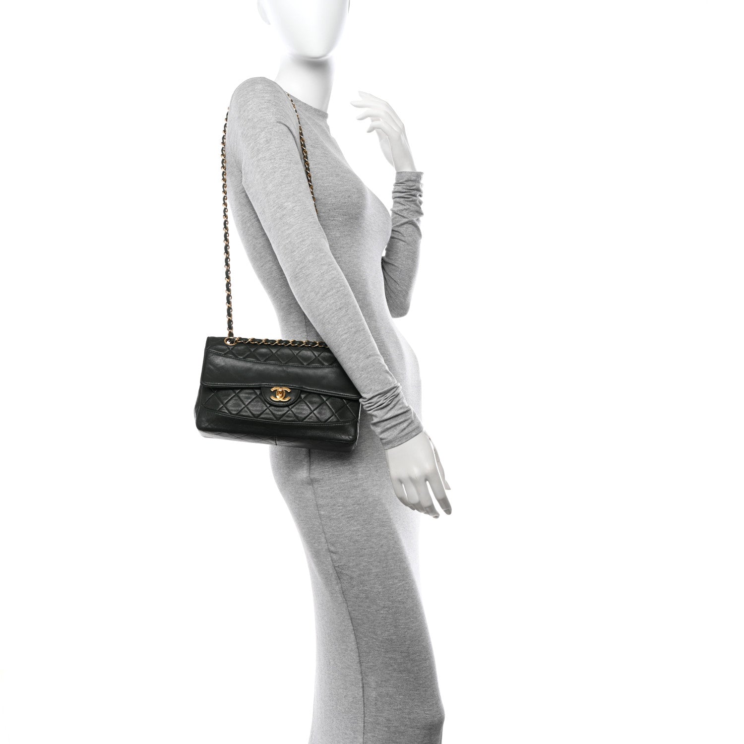 Chanel Lambskin Quilted Small Single Flap With Pouch Green 2 of 17