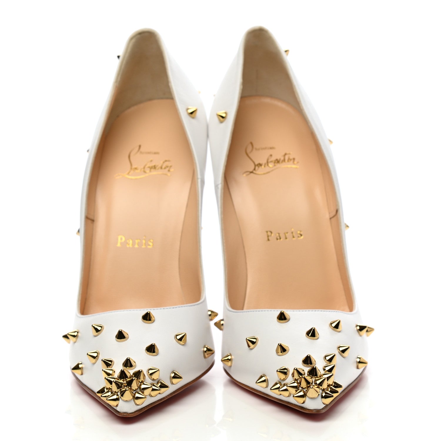 Christian Louboutin Kid Degraspike 120 Pumps 38 White 2 of 12