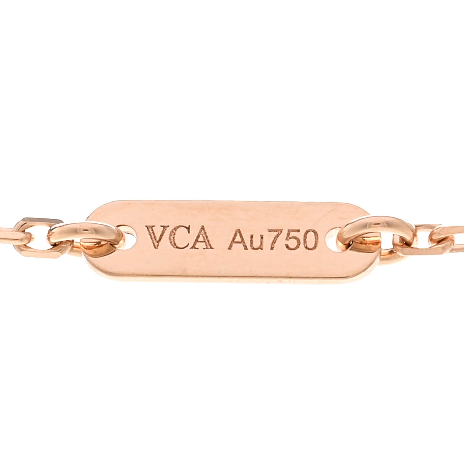 Van Cleef & Arpels 18K Rose Gold Carnelian Sweet Alhambra Pendant Necklace 4 of 6