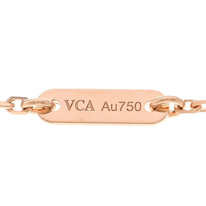 Van Cleef & Arpels 18K Rose Gold Carnelian Sweet Alhambra Pendant Necklace 4 of 6