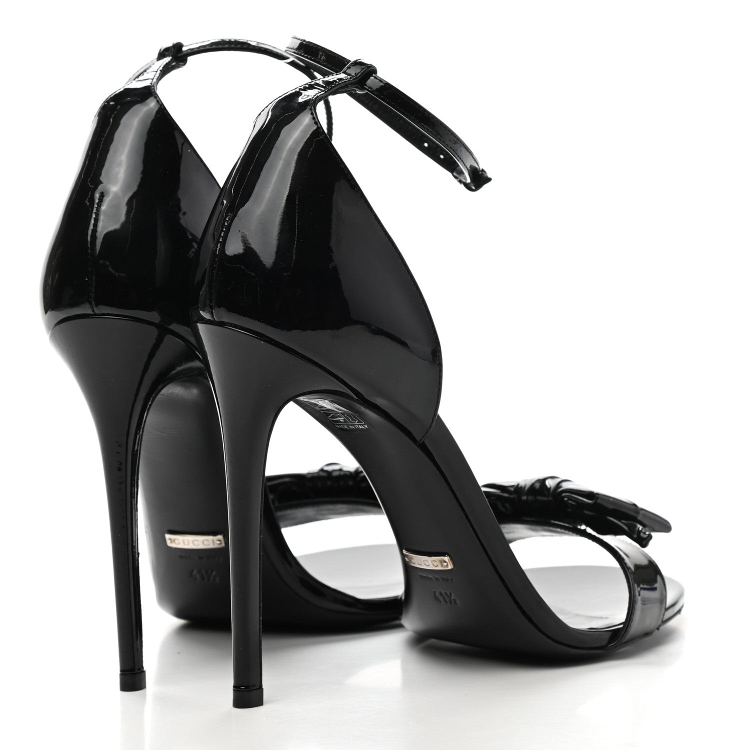 Gucci Vernice Crystal Bow Pumps 41.5 Black 4 of 8