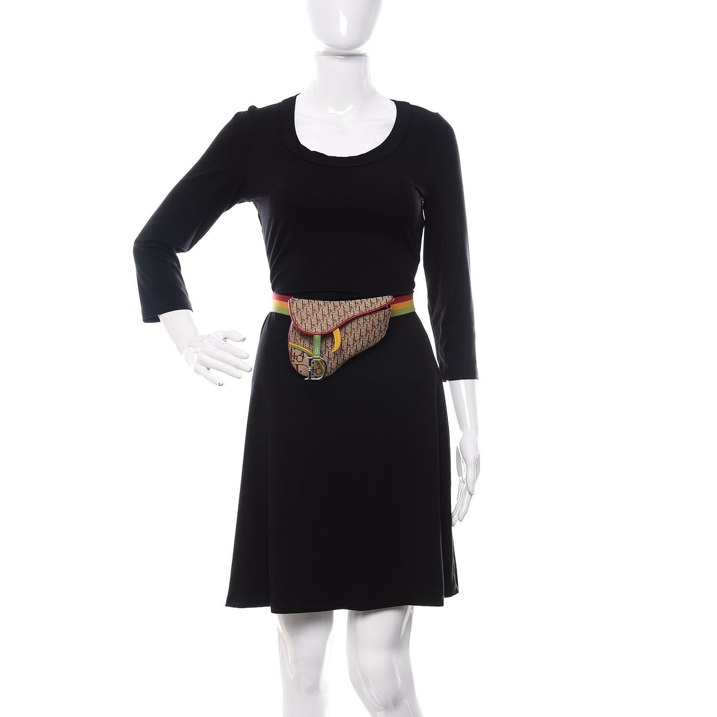 Monogram Rasta Saddle Belt Bag Beige