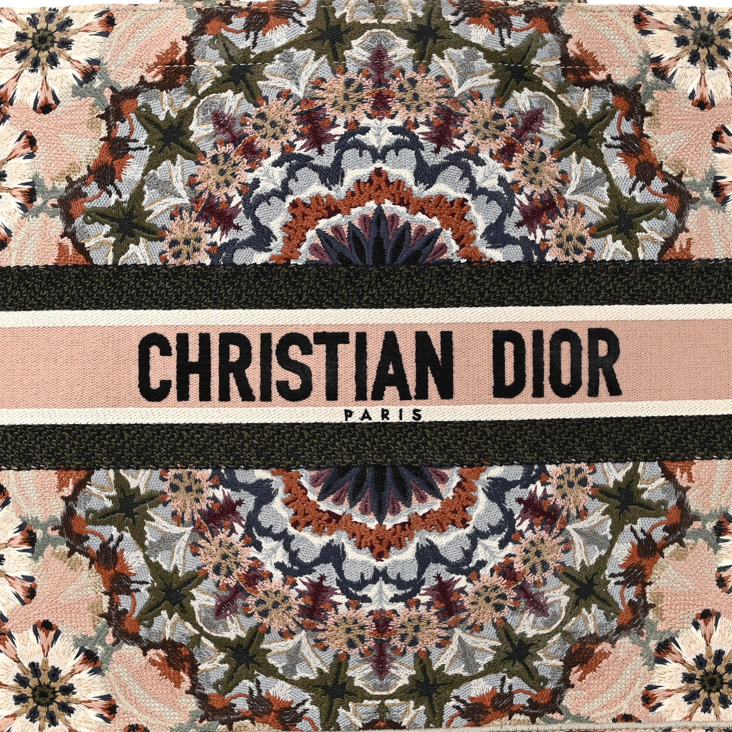 Christian Dior Canvas Embroidered Large KaleiDioroscopic Book Tote Multicolor 7 of 9