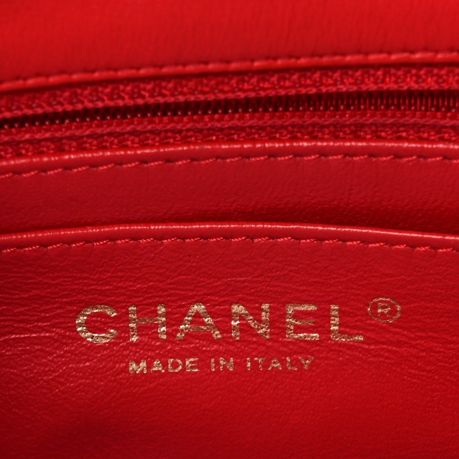 Chanel Lambskin Quilted Mini Rectangular Flap Red 5 of 8